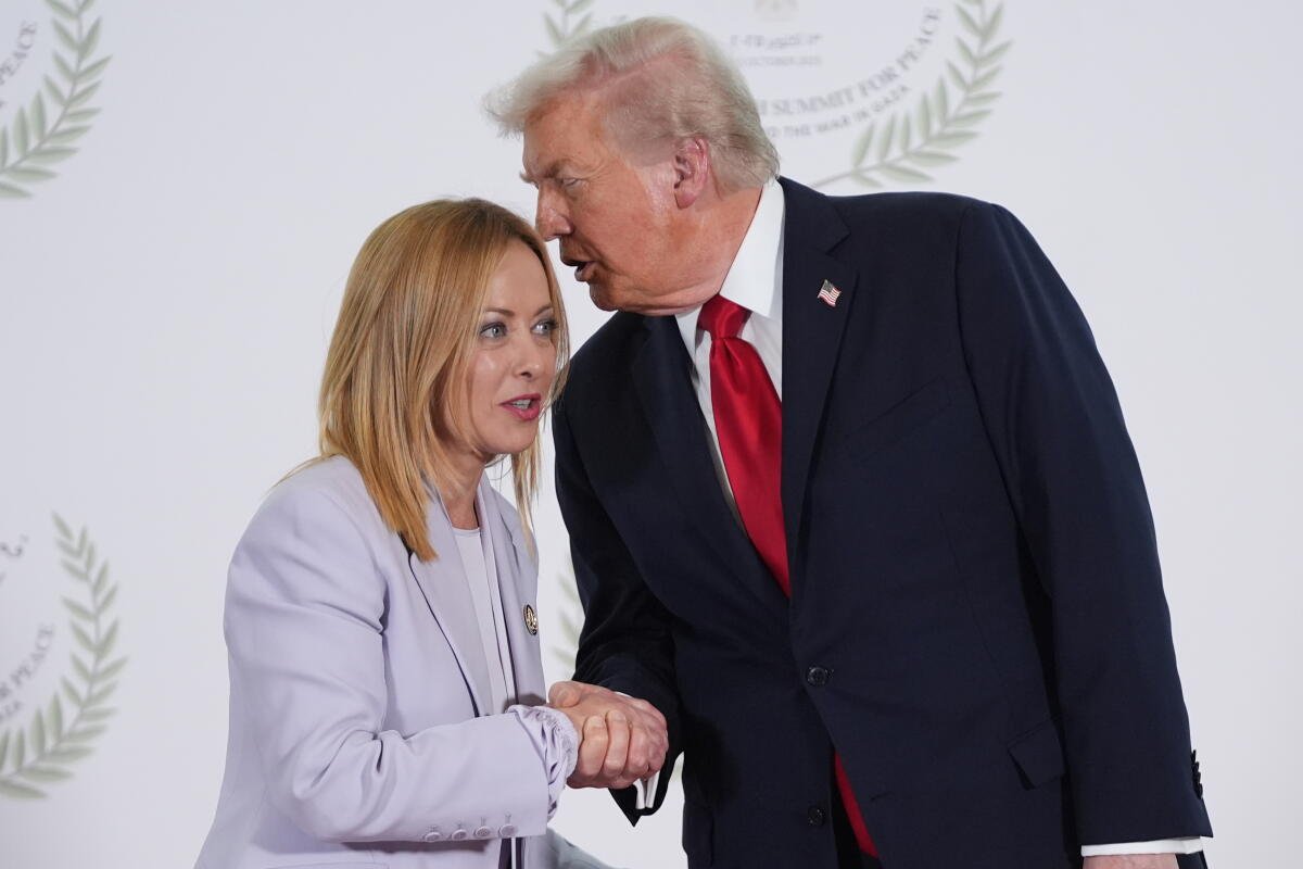 El presidente Trump y la primera ministra italiana, Georgia Meloni 