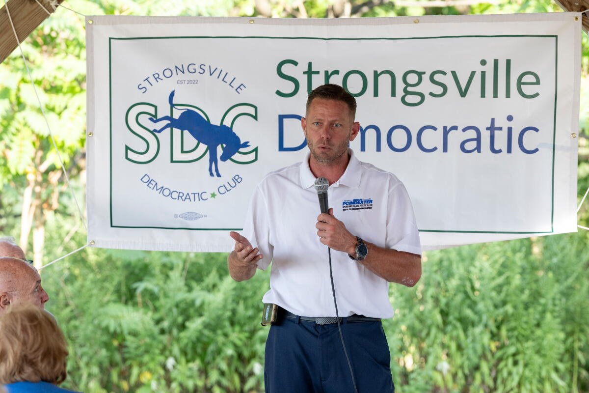 Habla Brian Poindexter, candidato demócrata para el séptimo distrito del Congreso de Ohio.