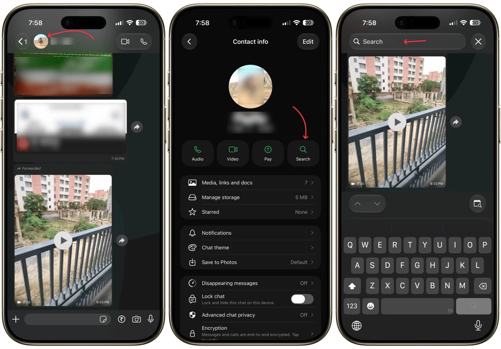 Cómo funciona la búsqueda interna de WhatsApp