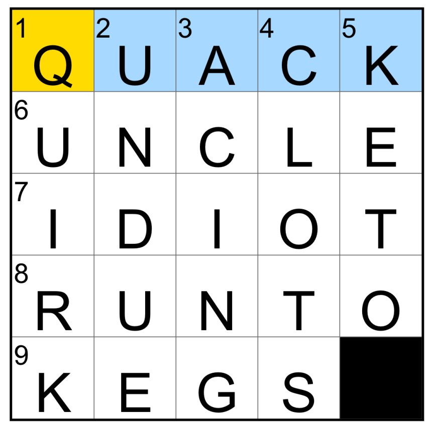 Mini crucigrama del New York Times completado el 17 de septiembre de 2026.