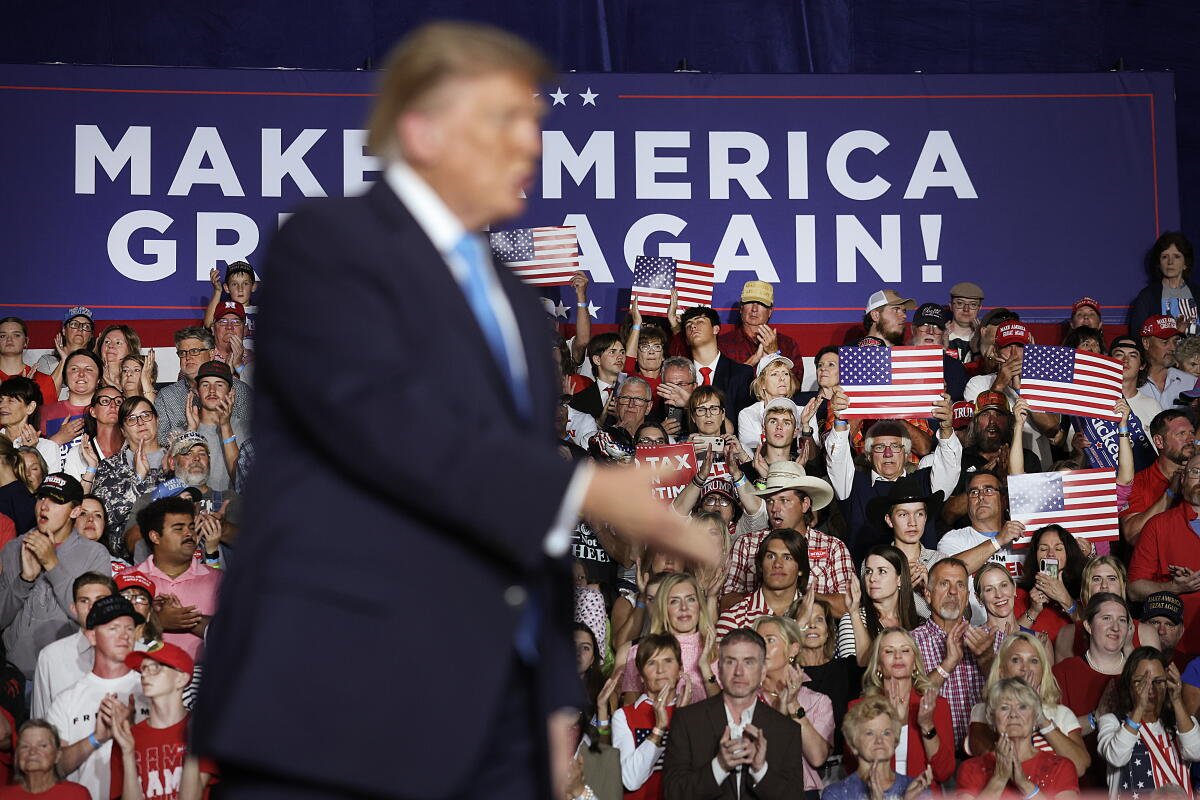 El presidente Trump en un mitin de campaña.