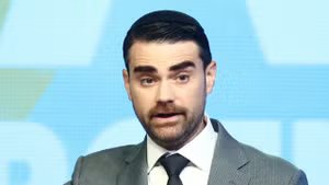 Ben Shapiro habla durante CPAC Argentina 2024, la Conferencia de Acción Política Conservadora, el 4 de diciembre de 2024 en Buenos Aires, Argentina (Tomas Cuesta/Getty Images)