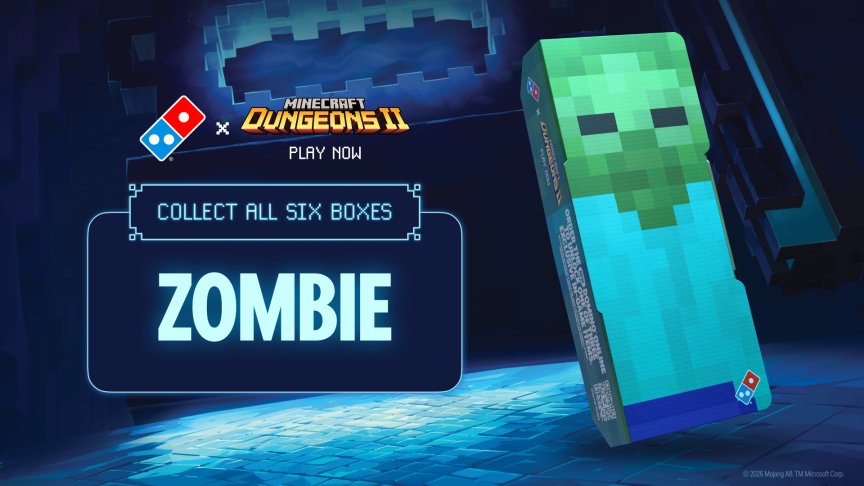 Domino's Pizza Box tiene una temática similar a Minecraft Zombies.